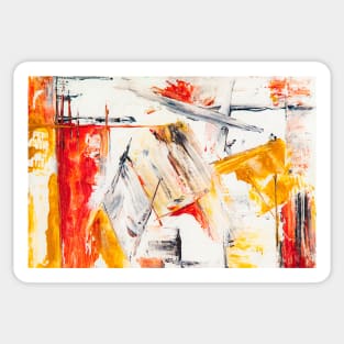 Abstract Painting With Oil Colors Sticker